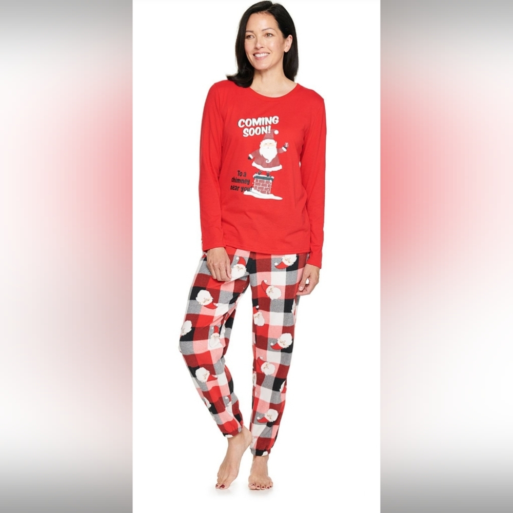 Jammies For Your Families "Coming Soon" Christmas Pajama Set, Woman's 2X
